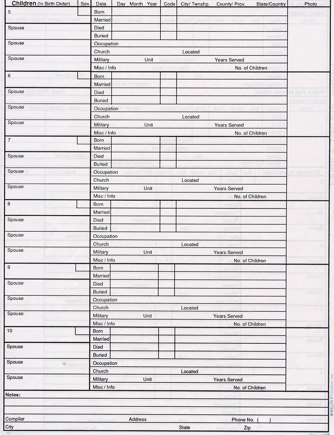 Family Group Sheet Lds Free