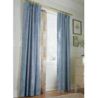 Your drapes will be similar to this except the fabric will go over the rod at the top.