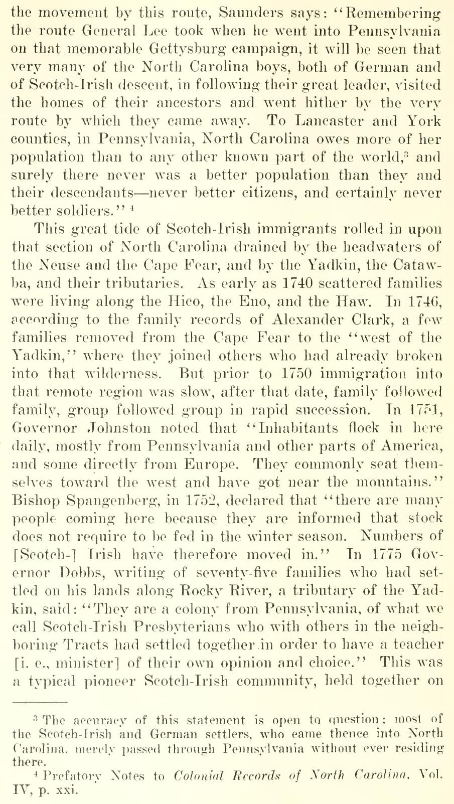 ScotsIrish in North Carolina