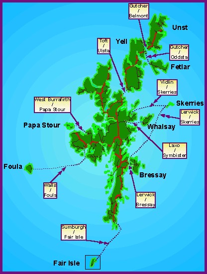 Map of Shetland