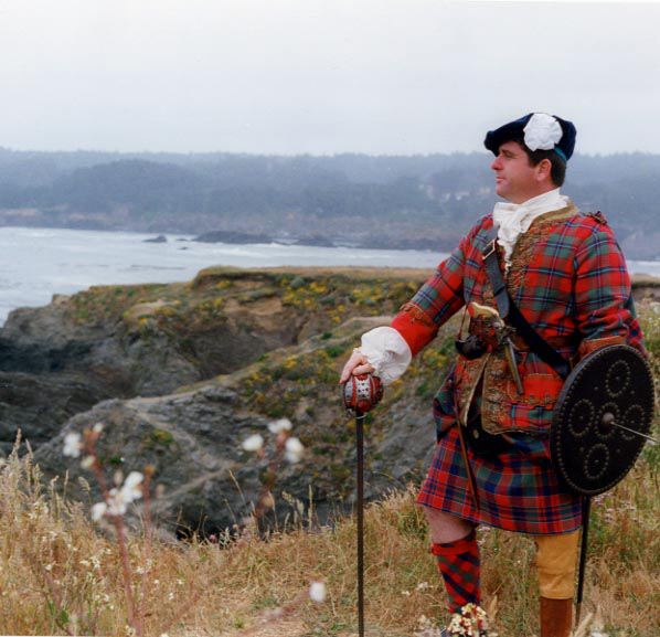 Jim Taylor in his Jacobite-era garb
