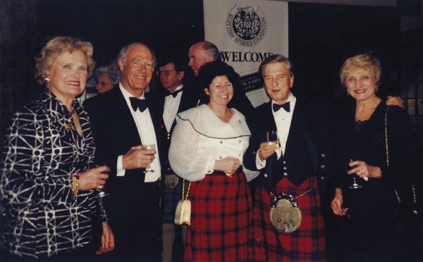 L-R: Diana & the Hon. Alastair Gillespie, Adrian Macdonald (with the Hon. Donald Macdonald behind her), Lloyd & Nancy Robertson