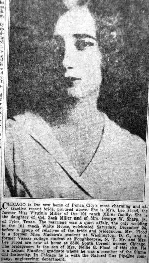 Mrs. Lee Flood, daughter of Col. Zack Miller