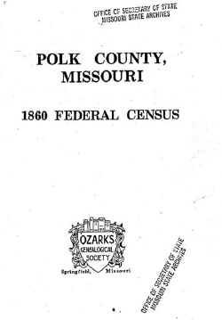 Polk County, Missouri - 1860 Federal Cencus