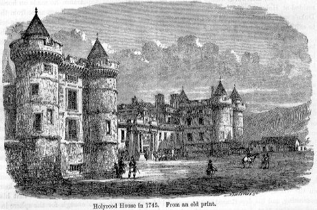Holyrood House in 1745