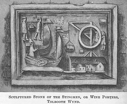 Sculptured Stone of the Stingmen, or Wine Porters, Tobooth Wynd
