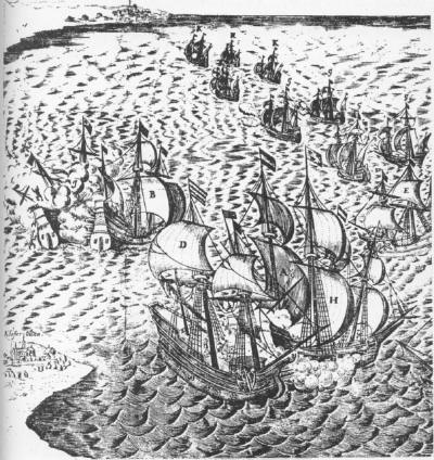 Naval Battle near Danzig in 1627