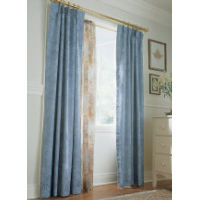 Your drapes will be similar to this except the fabric will go over the rod at the top.