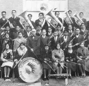 Velma Louise Pensoneau Jones, daughter in law of nancy Bellzona Collins Jones, wife of Lee Otis Jones is pictured here as a student, front row, two girls to the right of the drum