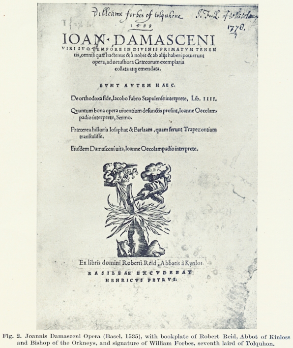 Joannis Damasceni Opera