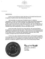 Governor Edward G. Rendell, Commonwealth of Pennsylvania, has proclaimed the month of April as "Scots, Scots-Irish Heritage Month"