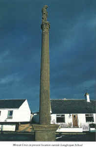 Mercat Cross in present location outside Longforgan School