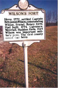 Picture of Colonel Benjamin Wilson's grave in West Virginia (40369 bytes)