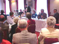 Chairman of Scots Independent Peter Wright welcoming company