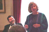 Peter Wright enjoys speech from Una Ozga