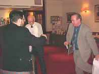 Crawford Steele dashing forward to receive raffle prize