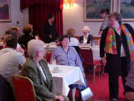 Company relax during break