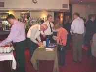 Tom Preston busy selling raffle tickets