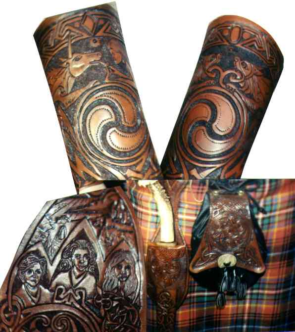 carved leatherwork