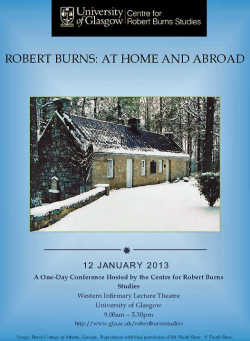 Burns Conference 12th January 2013