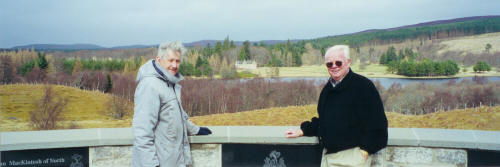 Jamie and Frank at the Macintosh Memorial in Moy