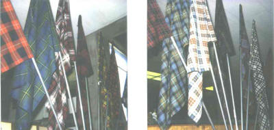 Some of the Tartan Banners at the Odom Library