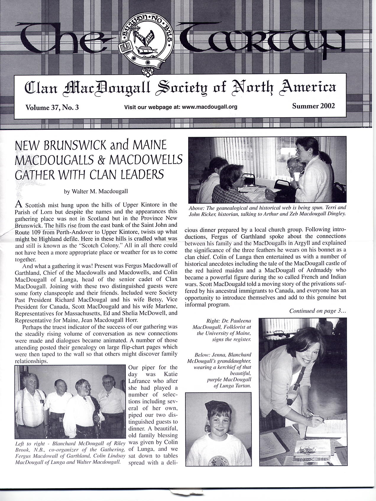 Clan MacDougall Newsletter Summer 2002