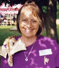 Beth with her Fire Lizard