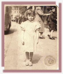 The author aged 8 or 9 waiting for the Number 3 bus