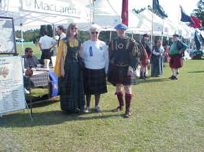 Clan McLaren had costumed members greeting visitors who came by.
