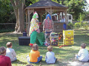 There was entertainment for the children with clowns, pony rides and a playground.