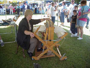 There was spinning and weaving demonstrated by Anne Landin of "The Shepherd's Plaide" from Siler City, NC.