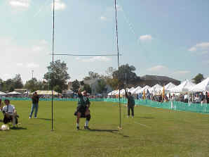 Scott Frasure throws the 56 pound weight