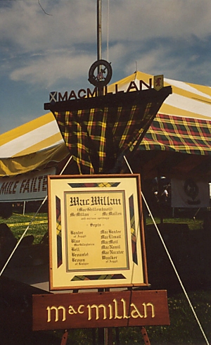 Clan MacMillan tent