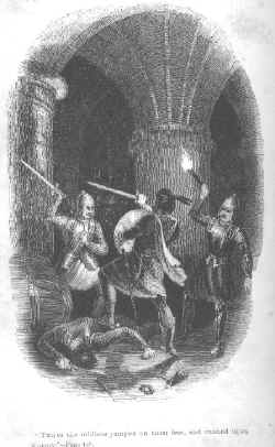 two of the soldiers jumped to their feet and rushed upon Murray