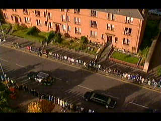 Leaving the Cathedral for the private funeral