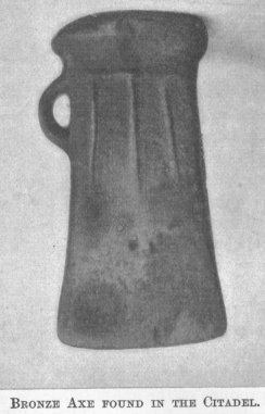 Bronze Axe found in the Citadel