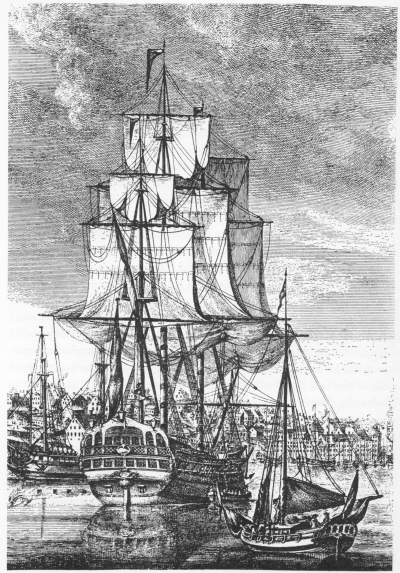 The ship Prins Gustaf in the Stockholm harbour