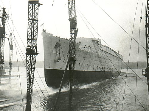 Launching of the Queen Mary at Clydebank