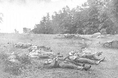Gettysburg, Pa. Soldiers killed on July 2, in the wheatfield near the Emmittsburg road