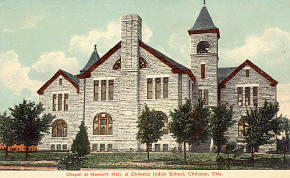 Chapel at Haworth Hall, at Chilocco Indian School, Chilocco.
