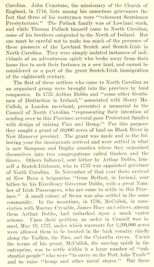 ScotsIrish in North Carolina