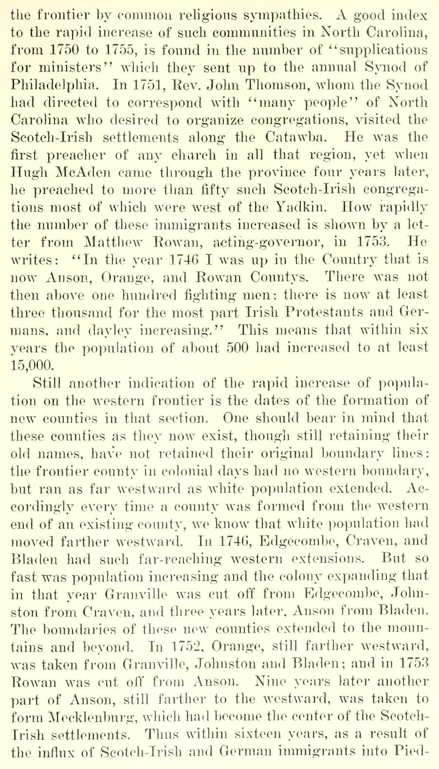 ScotsIrish in North Carolina