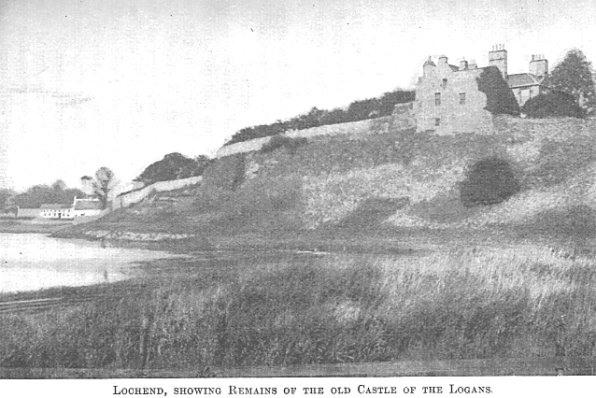 Lochend, showing remains of the old Castle of the Logans