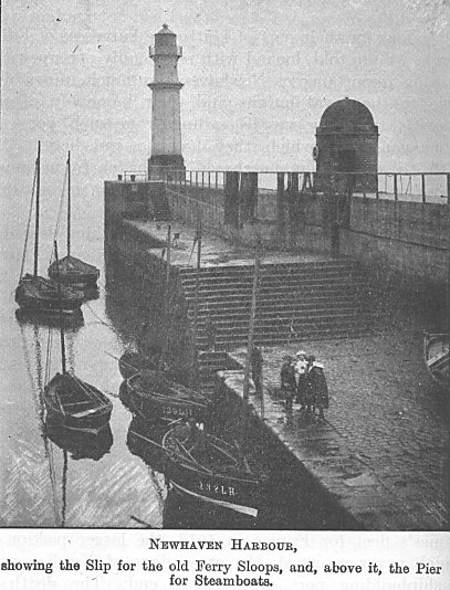 Newhaven Harbour, showing the Slip for the old Ferrt Sloops, and, above it, the Pier for Steamboats.