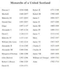 Monarchs of a United Scotland