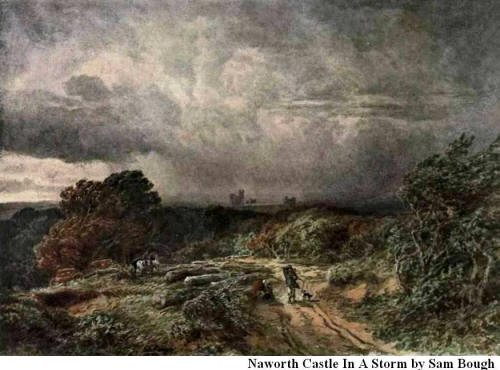 Naworth Castle in a Storm by Sam Bough