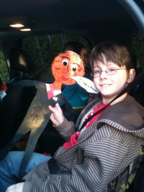 Ian pictured with school project on Martin Luther King, Jr. during Black 