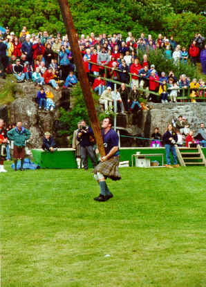 Caber Toss at Skye Highland Games