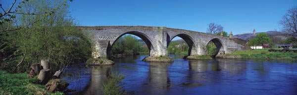 Stirling Bridge. William Wallace's famous battle is said to have been fought here on the banks of the River Forth.